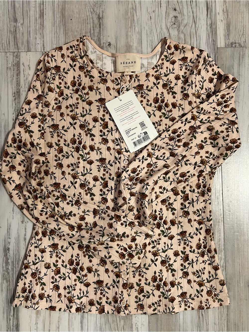 Sézane Lenie T-shirt Size small - NWT - Picture 3 of 6